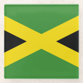 Posavasos De Vidrio Pascua de vidrio con bandera de Jamaica