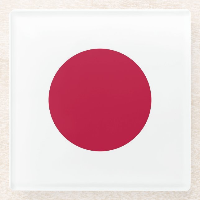 Posavasos De Vidrio Pascua de vidrio con bandera de Japón (Anverso)