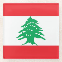 Pascua de vidrio con bandera del Líbano