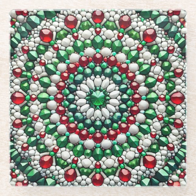 Posavasos De Vidrio Pascua de vidrio con colores italianos (Anverso)