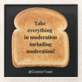 Posavasos De Vidrio Pascua de vidrio con divertida tostada ingeniosa