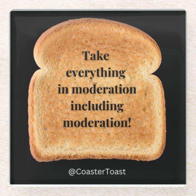 Posavasos De Vidrio Pascua de vidrio con divertida tostada ingeniosa (Anverso)