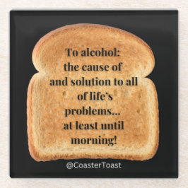 Posavasos De Vidrio Pascua de vidrio con divertida tostada ingeniosa