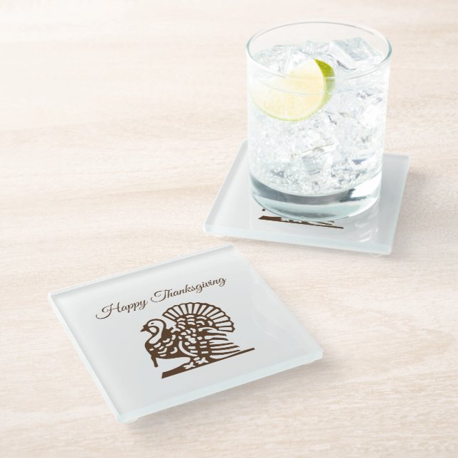 Posavasos De Vidrio Pascua de vidrio de Acción de Gracias (Angular)