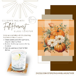 Posavasos De Vidrio Pascua de vidrio de cosecha de otoño