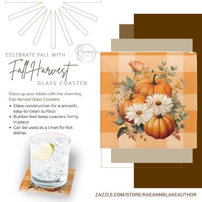 Posavasos De Vidrio Pascua de vidrio de cosecha de otoño (Subido por el creador)