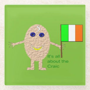 Posavasos De Vidrio Pascua de vidrio de huevo irlandés patriótico