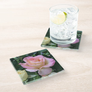 Posavasos De Vidrio Pascua de vidrio de Rosa de lluvia