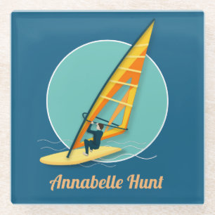 Posavasos De Vidrio Pascua de vidrio de windsurf