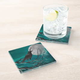 Posavasos De Vidrio Pascua de vidrio, el río en verde