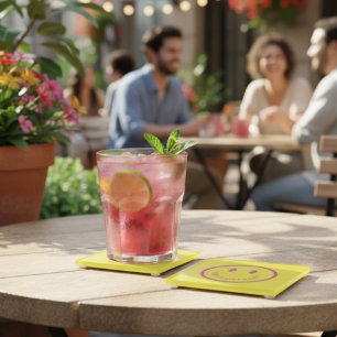 Posavasos De Vidrio Pascua de vidrio feliz