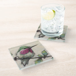 Posavasos De Vidrio Pascua de vidrio - Hummingbird