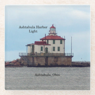 Posavasos De Vidrio Pascua de vidrio ligero de Ashtabula Harbour