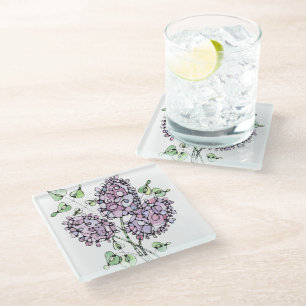 Posavasos De Vidrio Pascua de vidrio - Lilacs