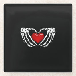 Posavasos De Vidrio Pascua De Vidrio, Manos De Esqueleto Alrededor Del