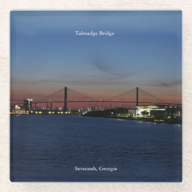 Posavasos De Vidrio Pascua del puente Talmadge (Anverso)