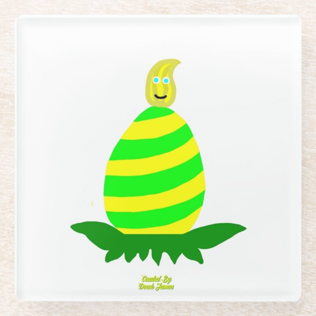 Posavasos De Vidrio Pascua Desearía La Pascua De Vidrio (Anverso)