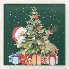 Posavasos De Vidrio Pascua navideña encantadora