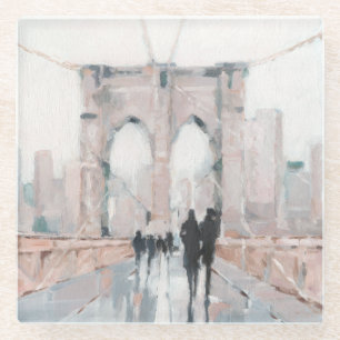 Posavasos De Vidrio Paseo de la madrugada - Nueva York