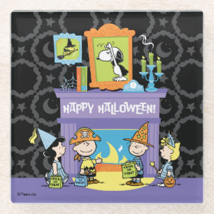Posavasos De Vidrio Pasillos Embrujados de Maniotas Halloween