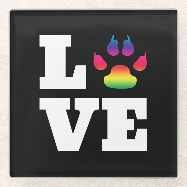 Posavasos De Vidrio Pasta arcoiris (Anverso)