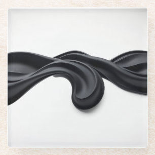 Posavasos De Vidrio Pastel negro
