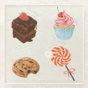 Posavasos De Vidrio Pasteles
