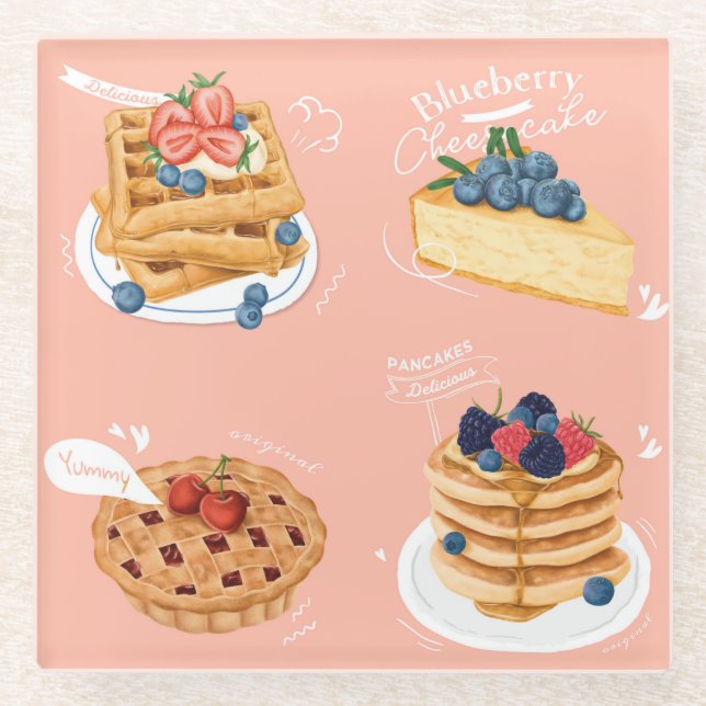 Posavasos De Vidrio Pasteles (Anverso)