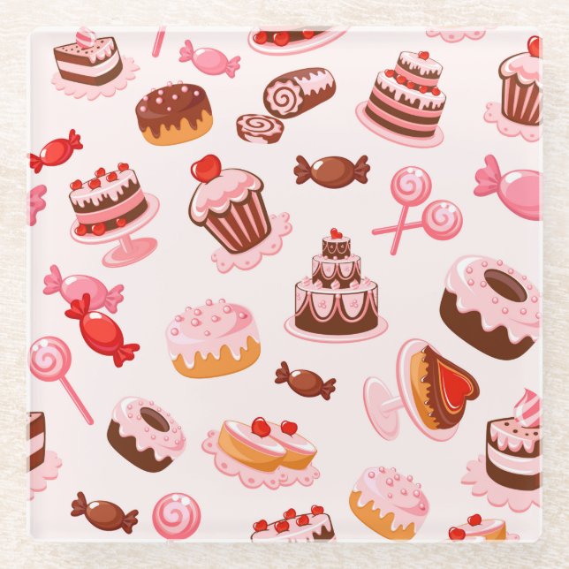 Posavasos De Vidrio Pasteles (Anverso)