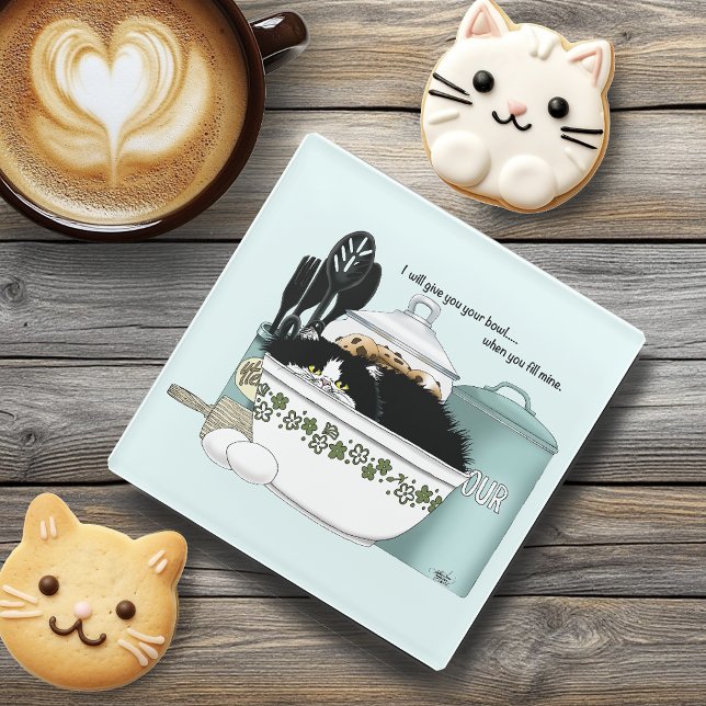 Posavasos De Vidrio Pastry Cat Blue (Subido por el creador)