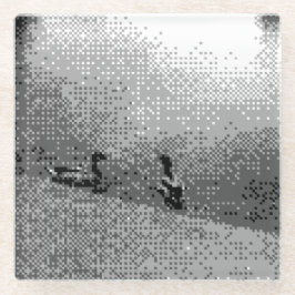 Posavasos De Vidrio patos de arte de píxeles