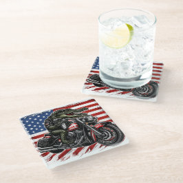 Posavasos De Vidrio Patriot Gator