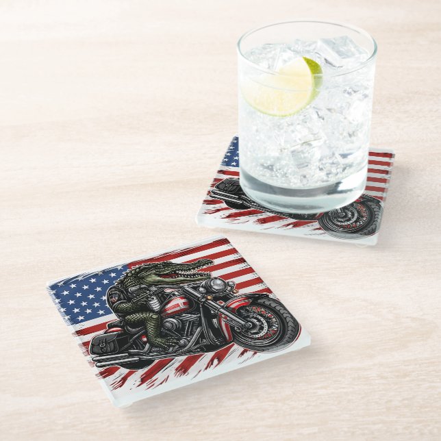 Posavasos De Vidrio Patriot Gator (Angular)