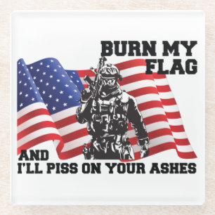 Posavasos De Vidrio Patriota americano