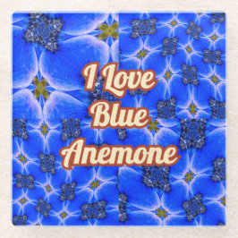 Posavasos De Vidrio Patrón anémico de los jardines azules