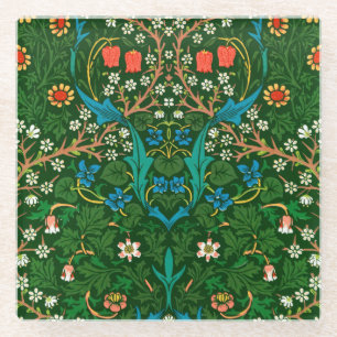 Posavasos De Vidrio Patrón Art Nouveau de WM Morris Blackthorn