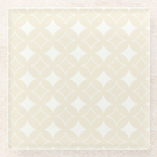 Posavasos De Vidrio Patrón Beige-Shipo