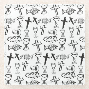 Posavasos De Vidrio Patrón cristiano