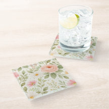 Patrón de acuarela floral suave