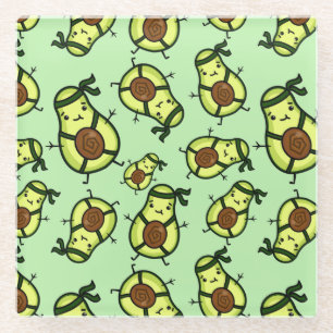 Posavasos De Vidrio Patrón de aguacate