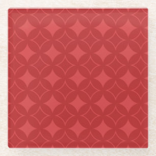 Posavasos De Vidrio Patrón de barco rojo