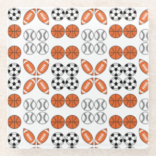 Posavasos De Vidrio Patrón de bola divertida