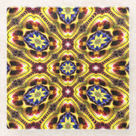 Posavasos De Vidrio Patrón de Caerulea de Passiflora