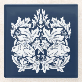 Posavasos De Vidrio Patrón de conejo William Morris Brer