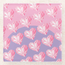 Patrón de Corazón de Diamante Rosa – Lindo y Elega