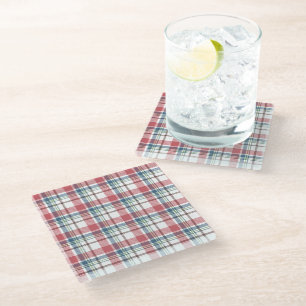Posavasos De Vidrio Patrón de Cuadro Clásico