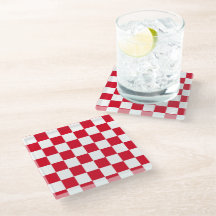 Patrón de cuadros rojos y blancos