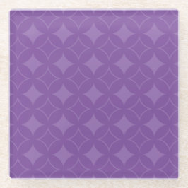 Posavasos De Vidrio Patrón de envíos morados