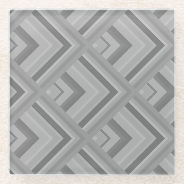 Posavasos De Vidrio Patrón de escala gris (Anverso)