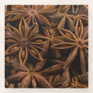 Posavasos De Vidrio Patrón de estrellas de anís